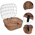 thumbnail image 1 of Cesta Delantera para Bicicleta vidaXL de Mimbre Natural con Cubierta para 7 kg, 1 of 9