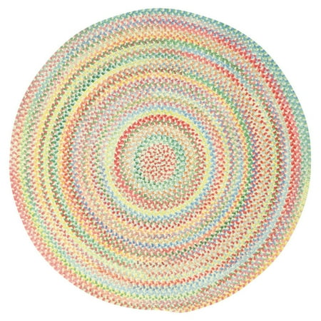 Capel Rug - Capel Rugs Babys Breath 15 in. Round Braided Chair Pad