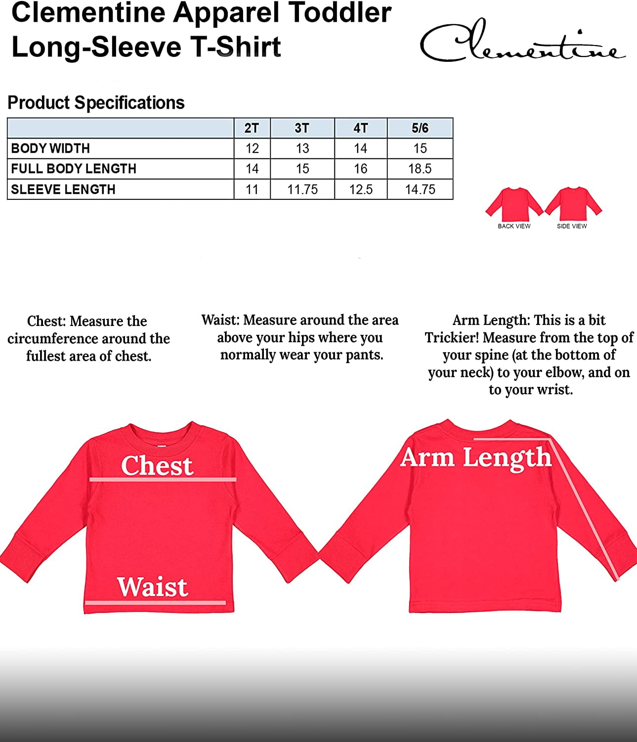 Toddler Girls Long Sleeve Basic T-Shirt, 3-Pack