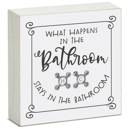 UPC: 0608814201721 | CounterArt  What Happens  Artistic Freestanding Solid Wood Block Sign 3.75  Square