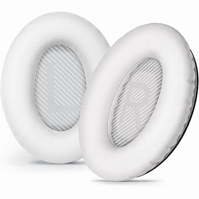 Chenchen Replacement Ear-Pads Cushions for Bose QuietComfort-35 (QC-35) and QuietComfort-35 II (QC-35 II) Over-Ear Headphones (White)
