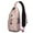 Pink Christmas Gingerbread, variant on Sling Backpack,Multicolor Christmas Tree Pattern Crossbody Bag with Water Bottle Holder,Waterproof Sling Bag for Men/Women with Chest Phone Holder for Hiking,Travel