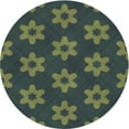thumbnail image 1 of Ahgly Company Indoor Round Patterned Olive Drab Green Area Rugs, 5' Round, 1 of 6