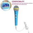thumbnail image 2 of PEACNNG Wired Microphone, Dynamic Wired Microphone 3.5mm Jack Lightweight Battery-Free Kids Singing Machine Wired Microphone for Home (Blue), Free Size, 2 of 5