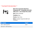 thumbnail image 2 of Main Drive Serpentine Belt Drive Component Kit - Compatible with 2005 - 2008, 2012 - 2015 Honda Pilot J35A9 2006 2007 2013 2014, 2 of 2