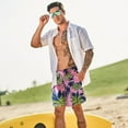 thumbnail image 7 of Mens Quick Dry Printed Short Swim Trunks with Mesh Lining Swimwear Bathing Suits - L, 7 of 7