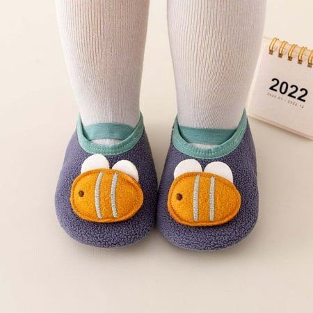 

Cathalem Toddler Boy Sneaker Size 7 Autumn Boys And Girls Children Socks Shoes Non Slip Indoor Floor Baby Toddler Boy Slip on Shoes Blue 6 Months