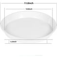 thumbnail image 5 of Plant Saucer 12 inch of 6 Pack Heavy Large Planter Durable Thicker Plastic Plant Trays for Indoors and Outdoor, Plant Saucer Pot Tray,Drip Trays for Home Garden ,White (12 inch), 5 of 8