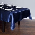thumbnail image 3 of Efavormart 60x102" Rectangle NAVY Wholesale SATIN Tablecloth Banquet Linen Wedding Party Restaurant Tablecloth, 3 of 8