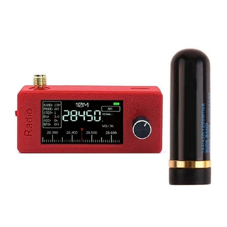 Mini Portable Radio 1.9inch IPS Screen Pocket Radio with Antenna All Band Radio Receiver HF SW MW VHF Radio
