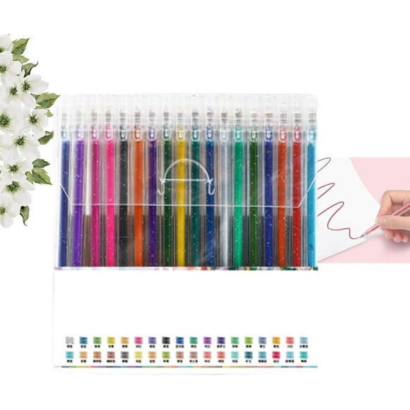 Reposaltrust Juego de bolígrafos de gel con purpurina, juego de bolígrafos de gel con purpurina, juego de bolígrafos de gel con purpurina para niños, Reposaltrust Glitter, 2024 nuevo bolígrafo colorid