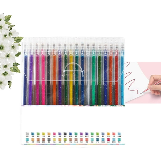 Reposaltrust Juego de bolígrafos de gel con purpurina, juego de bolígrafos de gel con purpurina, juego de bolígrafos de gel con purpurina para niños, Reposaltrust Glitter, 2024 nuevo bolígrafo colorid