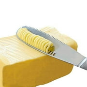Simple preading 3-in-1 Stainless Steel Butter Knife Spreader - Butter Knives with Holes in Blades and Butter Cutter - Kitchen Gadget Butter Spreader Knife Set