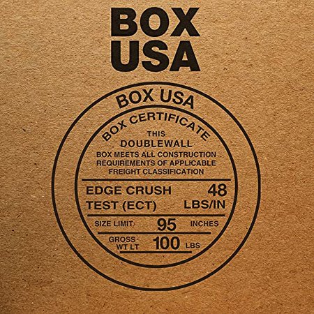 BOX USA 10 Pack of Heavy-Duty Double Wall Corrugated Cardboard Boxes, 18" L x 18" W x 16" H, Kraft, Shipping, Packing and Moving