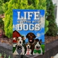 thumbnail image 3 of America Forever Life is Better with Dogs Summer Garden Flag 12.5 x 18 inches American Red Barn Farm Animals Pets Lover Double Sided Seasonal Yard Outdoor Decorative Cute Puppy Garden Flag, 3 of 5