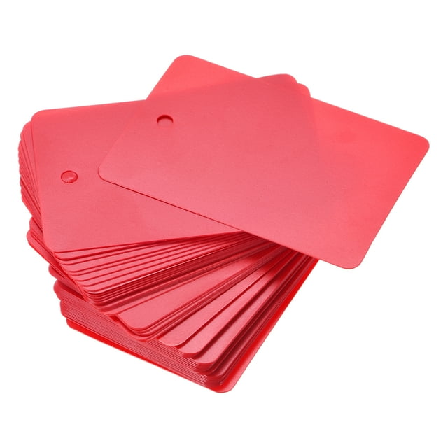 En Blanco Impermeable Ojal Agujero Plástico Envío Etiquetas, para Producto Identificación Etiquetas, Válvula Marcado, Exterior Etiquetado, 40 x 60mm Rojo Paquete de 100 Unique Bargains etiquetas de etiquetado en blanco