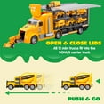 thumbnail image 6 of JOYIN 25 in 1 Die-cast and Mini Vehicles, Construction Play Vehicles Set with Sounds and Lights in Carrier Truck for Boys Aged 3+, 6 of 7