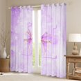 thumbnail image 2 of Manfei Sweet Bownot Kitchen Curtains,Girly Personalized Gifts Black Out Curtains Pack of 2 (42x63 Each),Purple, 2 of 7