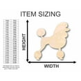 thumbnail image 2 of Unfinished Wood Poodle Dog Shape - Animal - Pet - Craft - up to 46" DIY 18" / 1/4", 2 of 3