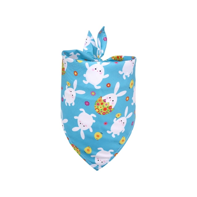 Twfbrm Pet Supplies Easter Bunny Patterned Triangular Scarf Cats and Dog Holiday Bib Suitable For Easter Party Photo Props and Holiday Decorations for Cats Dogs