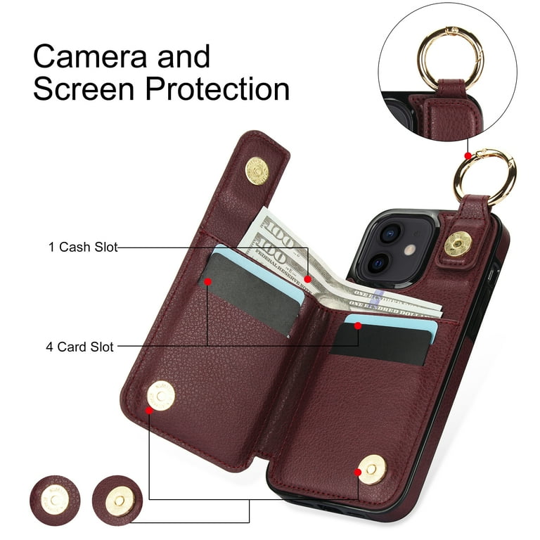 ProCase IPhone 11 Leather Wallet Case, Flip Case Cover