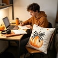 thumbnail image 4 of Halloween Pillow Cover 18x18 Inch Vintage Spooky Fall Festive Throw Pillow Case Soft Decorative Cushion Cover with Hidden Zipper,for Home Couch Bed Indoor Outdoor, 4 of 7