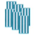 thumbnail image 2 of Superior Cotton Striped Oversized Beach Towel Set of 6, 34" x 64", Turquoise, 2 of 11