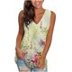 thumbnail image 1 of ICHUANYI Clearance Women's Sleeveless Summer Casual Tops V Neck Printing Sleeveless Vest Tops(Green, XXL) ICHUANYI WER2023080904721, 1 of 3