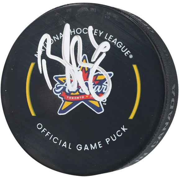 Brock Boeser Vancouver Canucks Autographed 2024 NHL All-Star Game Official Game Puck - Fanatics Authentic Certified