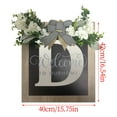 thumbnail image 3 of Personalized Family Last Name Sign Initial Split Letter Wreath Wedding Gift Custom First Names Established Sign Door Hanger Wall Decor Housewarming Gift for Couple Wood, 3 of 4