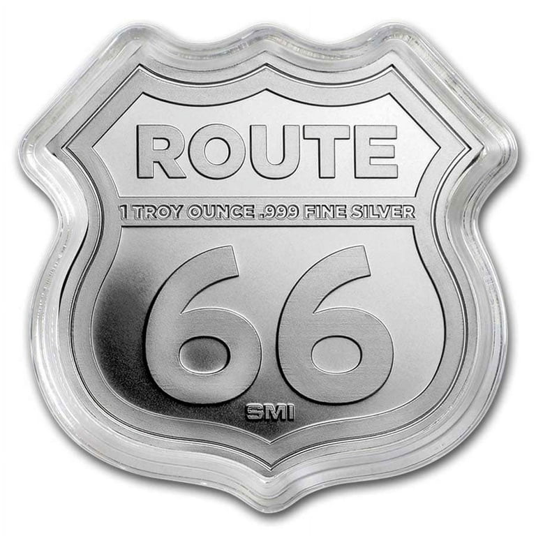 アメリカ「ROUTE66ルートハイウェイ」1オンスメダル 31.1グラム (新品) アメリカ「ROUTE 66 ルート ハイウェイ」純銀