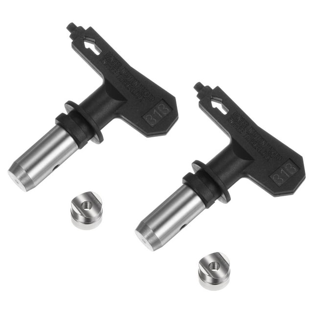 Unique Bargains 2 Paquets de Buses de Pulvérisation Réversibles pour Vaporisateur Airless 313 Pcs de Machine de Pulvérisation, Noir