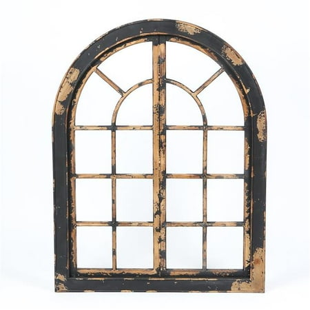 Luxen Home Wha574 47 5 In Wood Arched Window Wall Decor Walmart