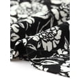 thumbnail image 5 of INSPIRE CHIC Women's Floral Print Dress Casual Ruched Short Sleeve V Neck Sundress S Black, 5 of 5