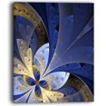 thumbnail image 2 of Grand Motif Fractal Bleu et Jaune - Impression sur Toile Florale, 2 of 3