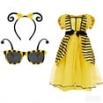 thumbnail image 5 of OSOLU Children Girls Outfits Tutu Dress Short Sleeve Headband Glasses Stage Performances Breathable Lightweight Versatile Travel Clothing Sets, 5 of 6