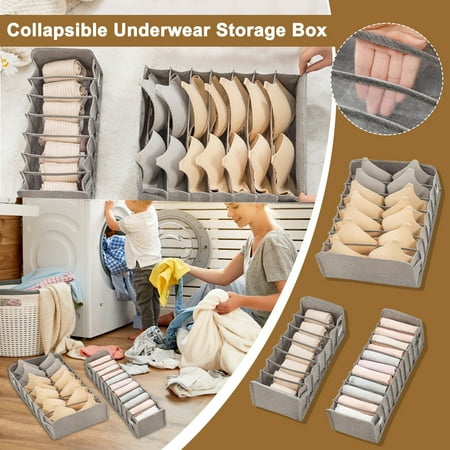 

Hxroolrp Collapsible Compression Underwear Storage Box Bra Panties Socks Storage Box