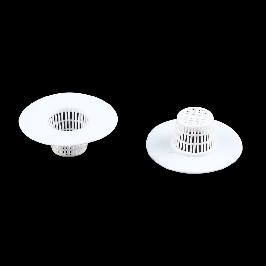 Unique Bargains Bathroom Drain Hair Stopper Strainers Sink Drainer Screen Net White 4pcs
