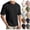 Style1-Black mens shirts, variant on T Shirts for Man Cotton Summer Casual Short Sleeve Textured T-Shirts Solid Color Crewneck Loose Fit Basic Tees Shirts Vacation Beach Tops Plus Size Pink XXL