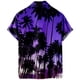 thumbnail image 3 of Camisas Para Hombre Talla Extra Estilo Cocotero Impresión digital 3d Camisa de manga corta creativa suelta casual (Purple, 4XL), 3 of 5