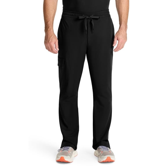 Healing Hands Men's Scrubs Zip Fly Drawstring Scrub Pant with 4 Pockets HH154, L, Black
