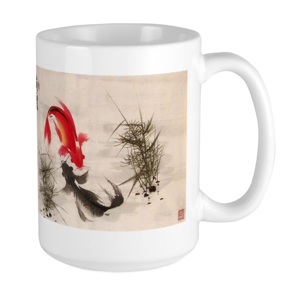 CafePress - Koi Fish Mugs - 15 oz Ceramic Large Mug