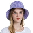 thumbnail image 2 of SkyAuks Large Brim Sun Hats for Women with Hat Clip, Classic Bucket Hats, Unisex Tie Dyed Cotton Bucket Hat Lightweight Breathable Casual Summer Outdoor Hat, Purple, 2 of 8