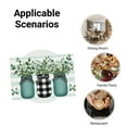 thumbnail image 4 of AshasdS Green Mason Jar with Eucalyptus Leaves and Buffalo Plaid Ribbon Linen Table Mats Set of 4 12x18 inch for Spring Summer Home Table Decor, 4 of 4