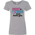 thumbnail image 3 of Inktastic Pink or Blue Nana Loves You Women's T-Shirt, 3 of 5