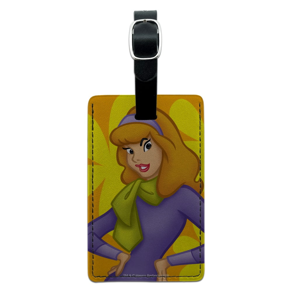 Scooby Doo Daphne Character Rectangle Leather Luggage Card Suitcase