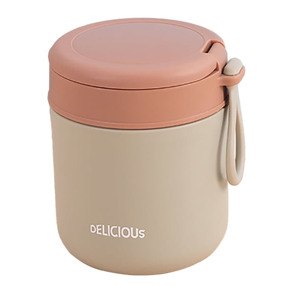 XYKA Vacuum Insulated Food Jar with Spoon, 304 Stainless Steel Sealed Thermal Lunch Containers, Portable Microwaveable Travel Food Flask for Office Outdoor Travel