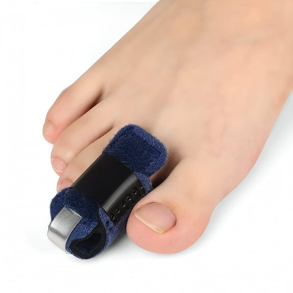 XIRQI Toe Splint, 1 Pair Toe Straightener for Bent Toe, Hammer Toe, Crooked Toe, Claw Toe, Left and Right Toe Wrap to Support and Align Toe - Blue