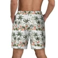 thumbnail image 2 of Lsque Mens Swim Trunks Flamingo Palm Trees Pattern - Bathing Suit Compression Liner - Beach Swim Shorts Swimwear - (S-3XL) - Stretch Quick Dry -, 2 of 9