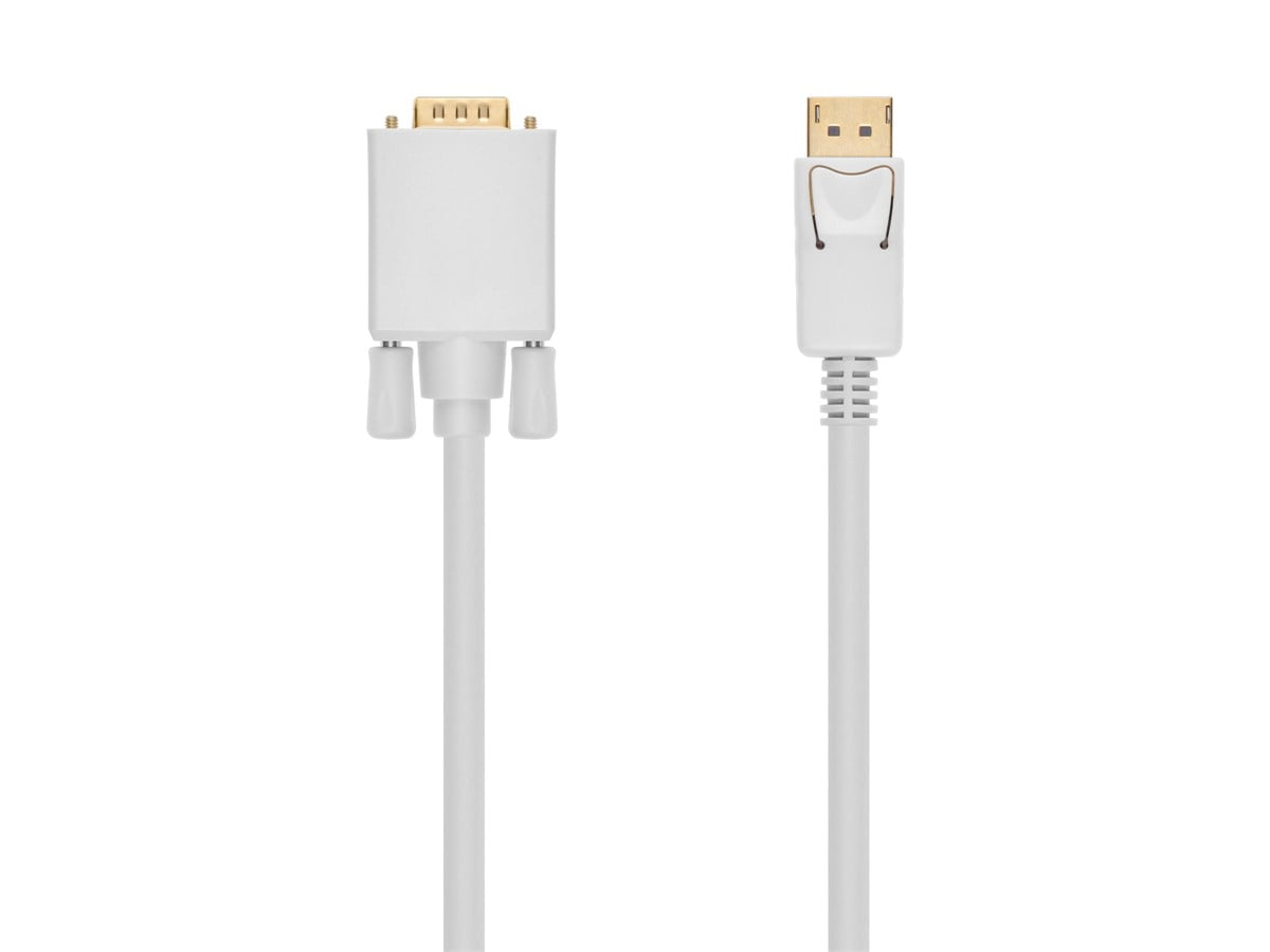 Monoprice 10ft 28AWG DisplayPort to VGA Cable - White